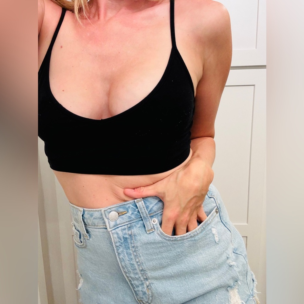 Women's Black Crop Top